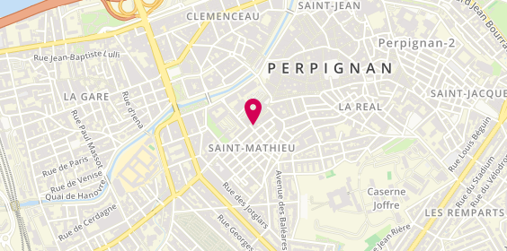Plan de Carrefour Voyages, 17 Rue Maréchal Foch, 66100 Perpignan