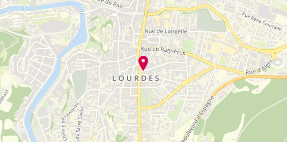 Plan de SVPL VOYAGES Société de Voyages et Pélerinages Lourdais, 4 avenue du Maréchal Joffre, 65100 Lourdes