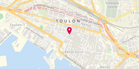 Plan de TUI France, 7 place Amiral Sénés, 83000 Toulon