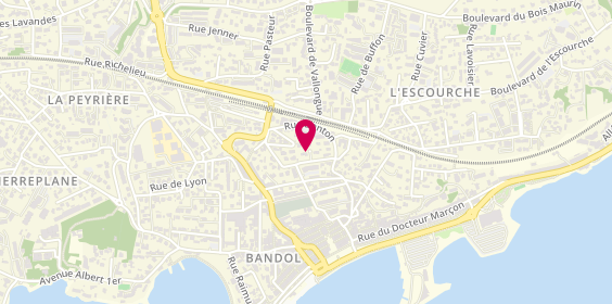 Plan de EMOTIKA VOYAGES - Agence de voyages sur mesure, 178 Rue Jean Jacques Rousseau, 83150 Bandol