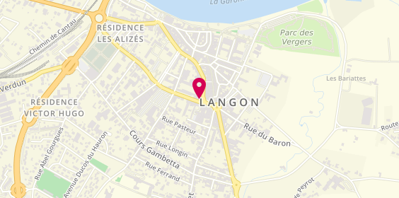 Plan de Agr Evasions - Langon Voyages, 21 place du Général de Gaulle, 33210 Langon