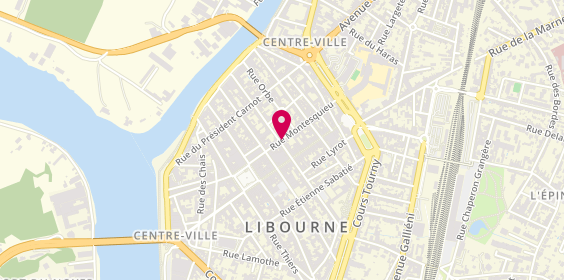 Plan de Halib Voyages, 38 Rue Montesquieu, 33500 Libourne