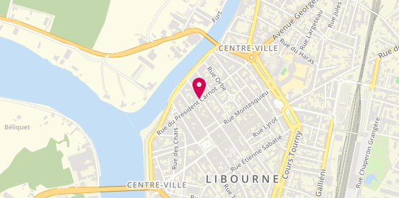 Plan de Agence de voyages Fram Libourne, 49 Rue du Président Carnot, 33500 Libourne