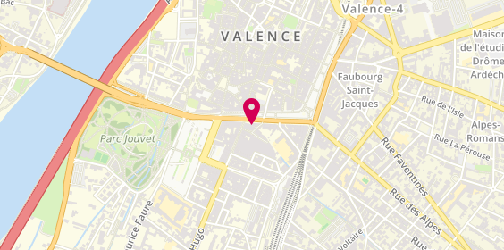 Plan de Univairmer Voyages - Valence, 12 Boulevard Général de Gaulle, 26000 Valence