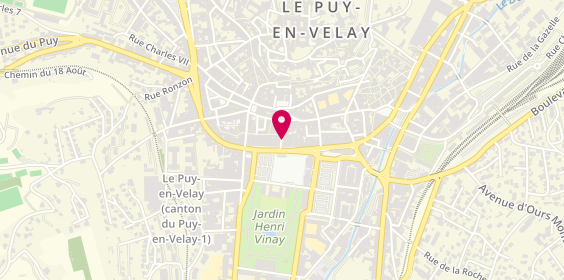 Plan de Univairmer Voyages - le Puy-En-Velay, 19 Rue Prte Aiguière, 43000 Le Puy-en-Velay