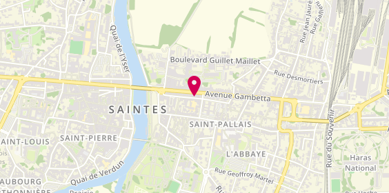 Plan de Richou Voyages, 36 avenue Gambetta, 17100 Saintes