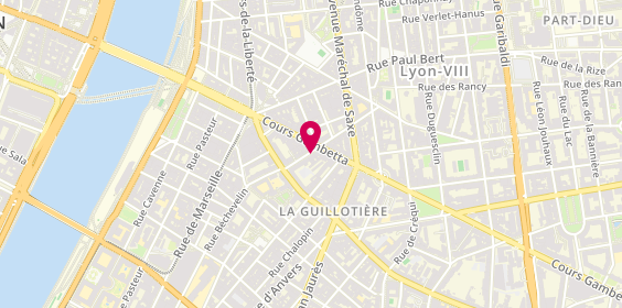Plan de Liesse Voyages, 12 Rue Louis Dansard, 69007 Lyon