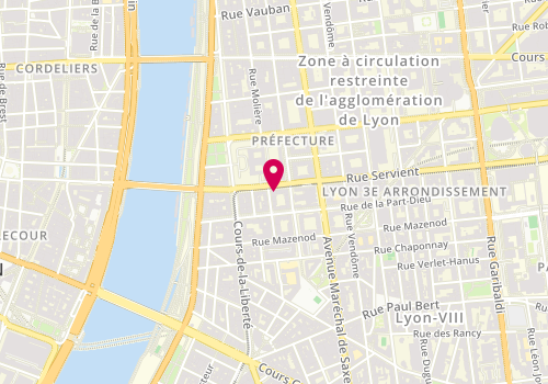Plan de Publitour Voyages, 30 Rue Servient, 69003 Lyon