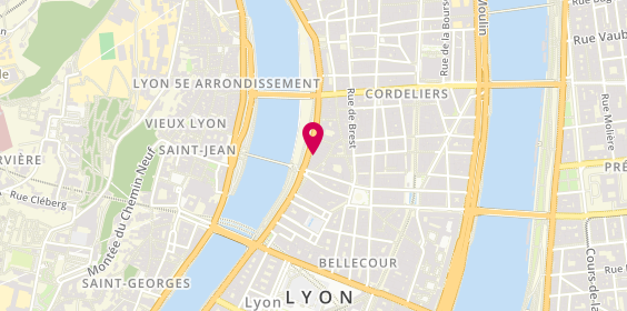 Plan de Agence de voyages FRAM LYON, 35 Quai Saint-Antoine, 69002 Lyon