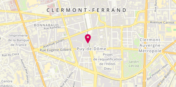 Plan de Agence Verdié Voyages, 10 Rue Gonod, 63000 Clermont-Ferrand