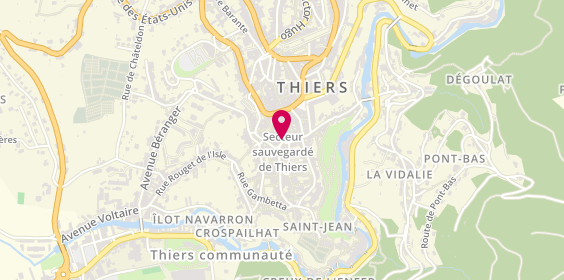 Plan de Maison du tourisme du Livradois-Forez - Bureau de Thiers, 1 place du Pirou, 63300 Thiers