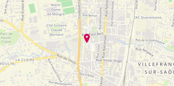 Plan de Voyages Philibert, 192 Rue de la Sous-Préfecture, 69400 Villefranche-sur-Saône