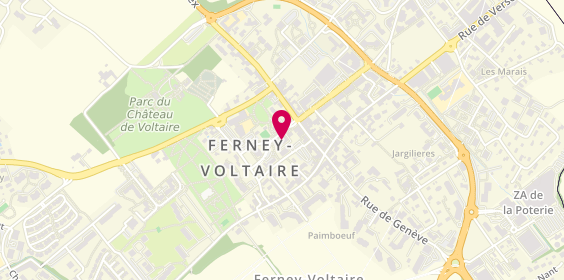 Plan de Havas Voyages, 4 avenue Voltaire, 01210 Ferney-Voltaire