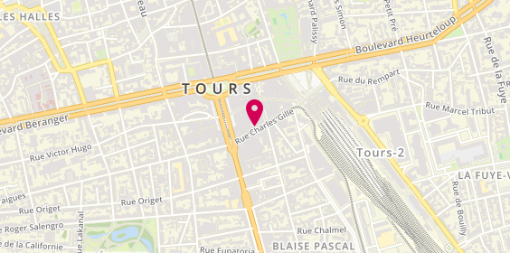 Plan de Havas Voyages, 18 Rue Charles Gille, 37000 Tours