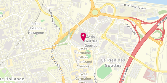 Plan de Leclerc Voyages, Zone Aménagement du Pied des Gouttes
Rue Armand Bloch, 25200 Montbéliard