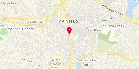 Plan de Havas Voyages, 28 Rue Thiers, 56000 Vannes