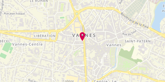 Plan de Univairmer Voyages - Vannes, 5 place Maurice Marchais, 56000 Vannes