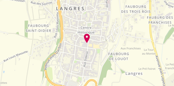 Plan de Havas Voyages, 22 place Diderot, 52200 Langres