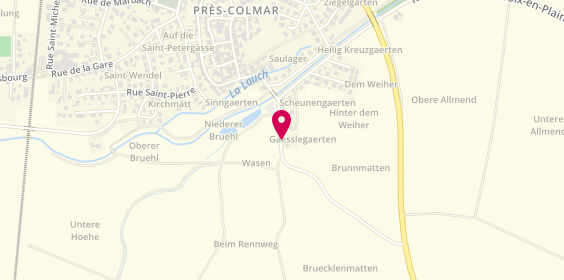 Plan de Nura Voyages, Route de Niederhergheim, 68420 Herrlisheim-près-Colmar