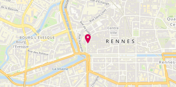 Plan de Delora Tourisme Agence de Voyages, 21 Rue de la Monnaie, 35000 Rennes