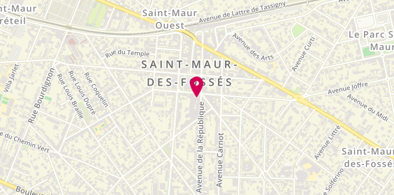 Plan de Paradiso Voyages, 24 avenue de la République, 94100 Saint-Maur-des-Fossés