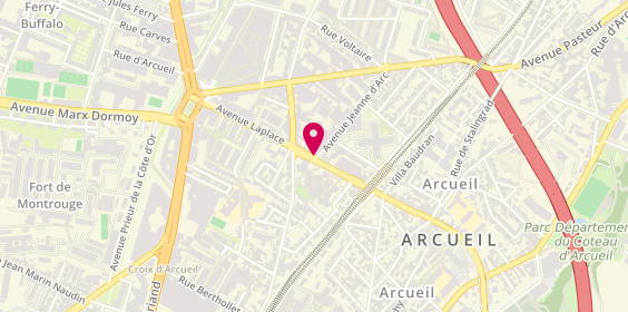 Plan de Akdes Voyages, 46 avenue Laplace, 94110 Arcueil
