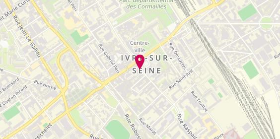 Plan de At Tour Voyages, 4 Rue Raspail, 94200 Ivry-sur-Seine