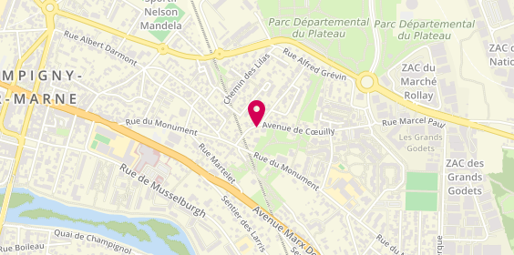 Plan de Connais Lois Anim Rencont Clar, 10 Avenue de Coeuilly, 94500 Champigny-sur-Marne