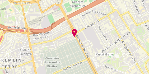 Plan de Arbat Voyage, 26 avenue de Verdun, 94200 Ivry-sur-Seine