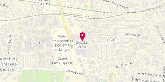 Plan de Voyages E.Leclerc, 156 Rue Alexandre Fourny, 94500 Champigny-sur-Marne