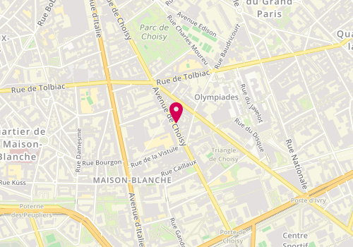 Plan de O'plaisir du Voyage, 84 avenue de Choisy, 75013 Paris