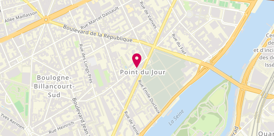 Plan de Eventeam, 75 Ter Rue du Point du Jour, 92100 Boulogne-Billancourt