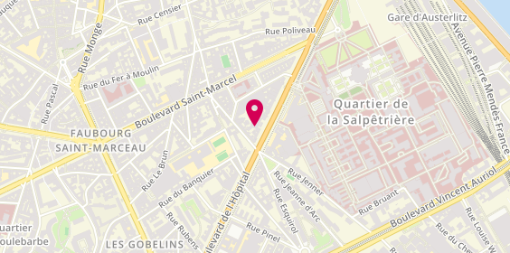 Plan de Hexagone Tours, 86 Boulevard de l'Hôpital, 75013 Paris