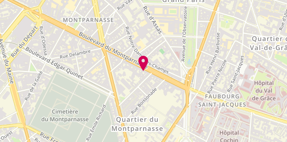 Plan de Centrale Voyages Montparnasse, 144 Boulevard du Montparnasse, 75014 Paris