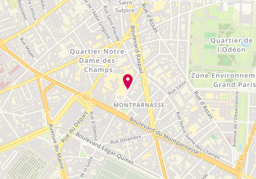 Plan de Pangaea Voyages, 140 Montparnasse, Bis, 75006 Paris