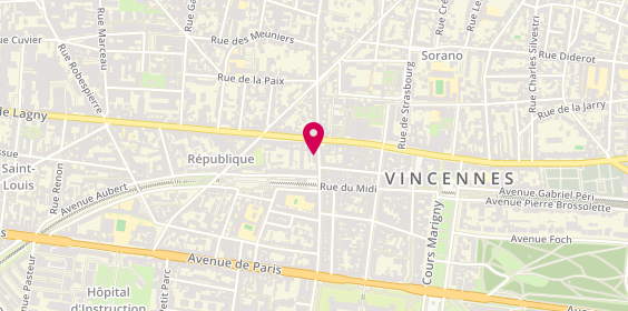 Plan de Agence de Voyages Club Med Vincennes, 23 Rue de Montreuil, 94300 Vincennes