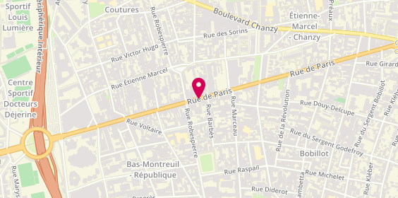 Plan de Selectour, 163 Rue de Paris, 93100 Montreuil
