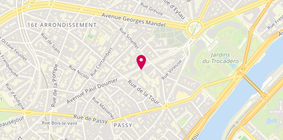 Plan de Gondrand Voyages, 37 avenue Paul Doumer, 75016 Paris
