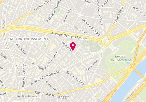 Plan de Studio Voyages Club Paradise Paradise'ce, 34 Rue Scheffer, 75016 Paris