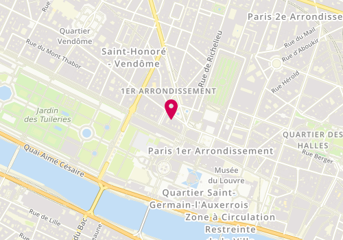 Plan de Exclusif Voyages, 165 Rue Saint-Honoré, 75001 Paris