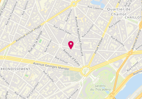 Plan de Jyratours Travel, 77 Rue de Longchamp, 75116 Paris
