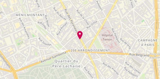 Plan de Nouvelles Frontières, 253 Rue Pyrénées, 75020 Paris