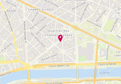 Plan de Tresors Hideaway Voyages, 42 avenue Montaigne, 75008 Paris