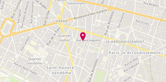 Plan de ENTMV, 25 Rue Saint-Augustin, 75002 Paris