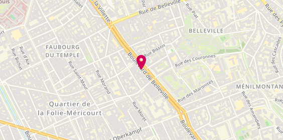 Plan de Nord-Sud Voyages, 49 Boulevard de Belleville, 75011 Paris
