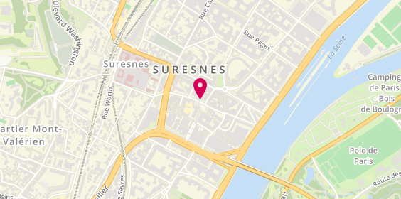 Plan de Univairmer Voyages - Suresnes, 4 Rue Desbassayns de Richemont, 92150 Suresnes