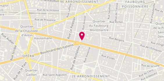 Plan de Tourcom Consovoyages, 20 Boulevard Montmartre, 75009 Paris