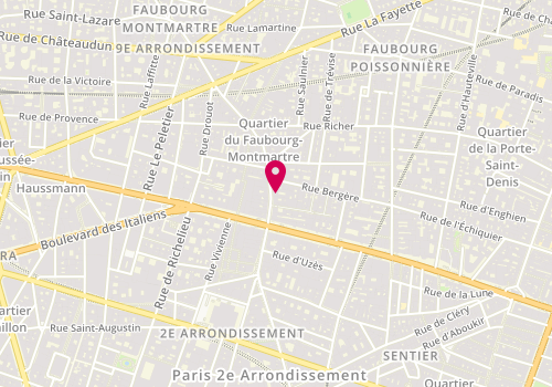 Plan de Touristra Vacances, 10 Rue du Faubourg Montmartre, 75009 Paris