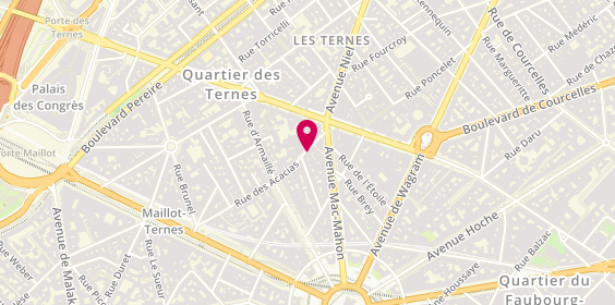 Plan de Aim Voyages, 52 Rue des Acacias, 75017 Paris