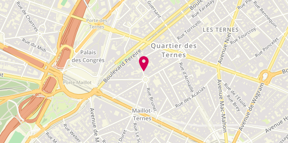 Plan de Agence Verdié Voyages, 36 Rue Brunel, 75017 Paris